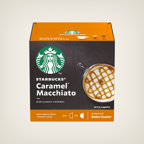 Starbucks Caramel Macchiato By Nescafe Dolce Gusto - 1 Box (12 Capsules) –  CoffecUAE